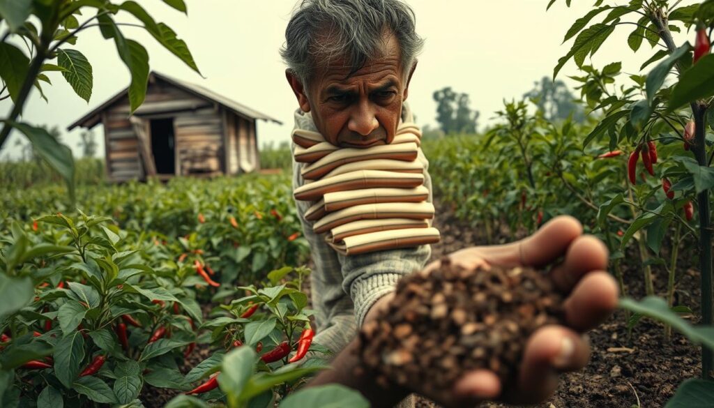 petani cabai menghadapi masalah distribusi pupuk